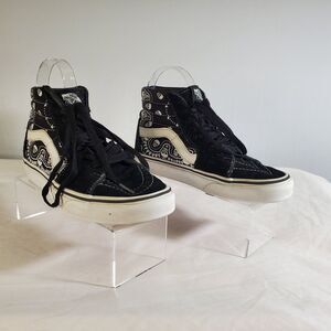 Vans Sk8-hi Shoes Men's 4 Womens 5.5 Glow In The Dark Skull Black Skate High Top